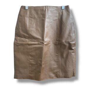 Genuine Leather Skirt – Vintage 90s Leather Pencil Skirt Size 6
